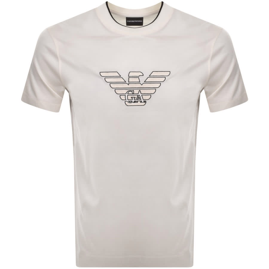 Image number 1 for Emporio Armani Logo T Shirt Cream