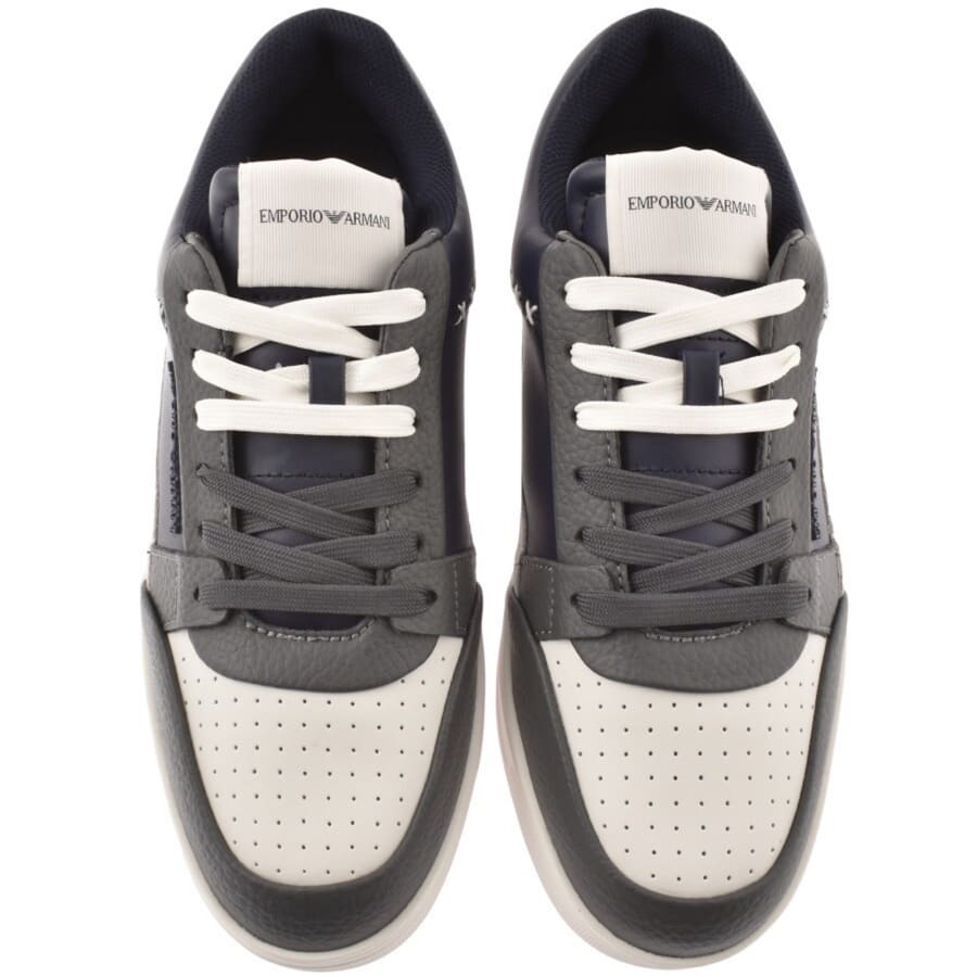 Armani navy trainers online
