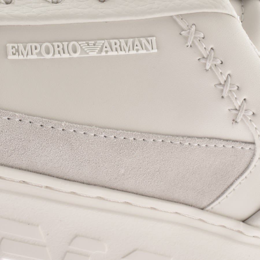 Image number 4 for Emporio Armani Logo Trainers Off White