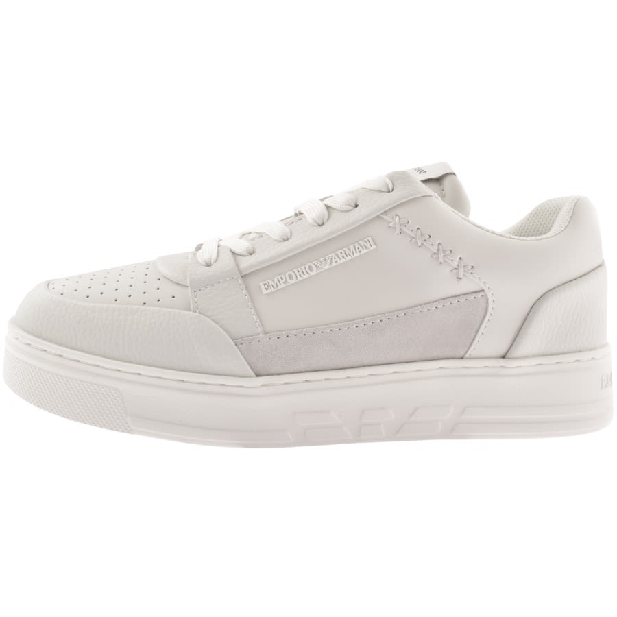 Image number 1 for Emporio Armani Logo Trainers Off White