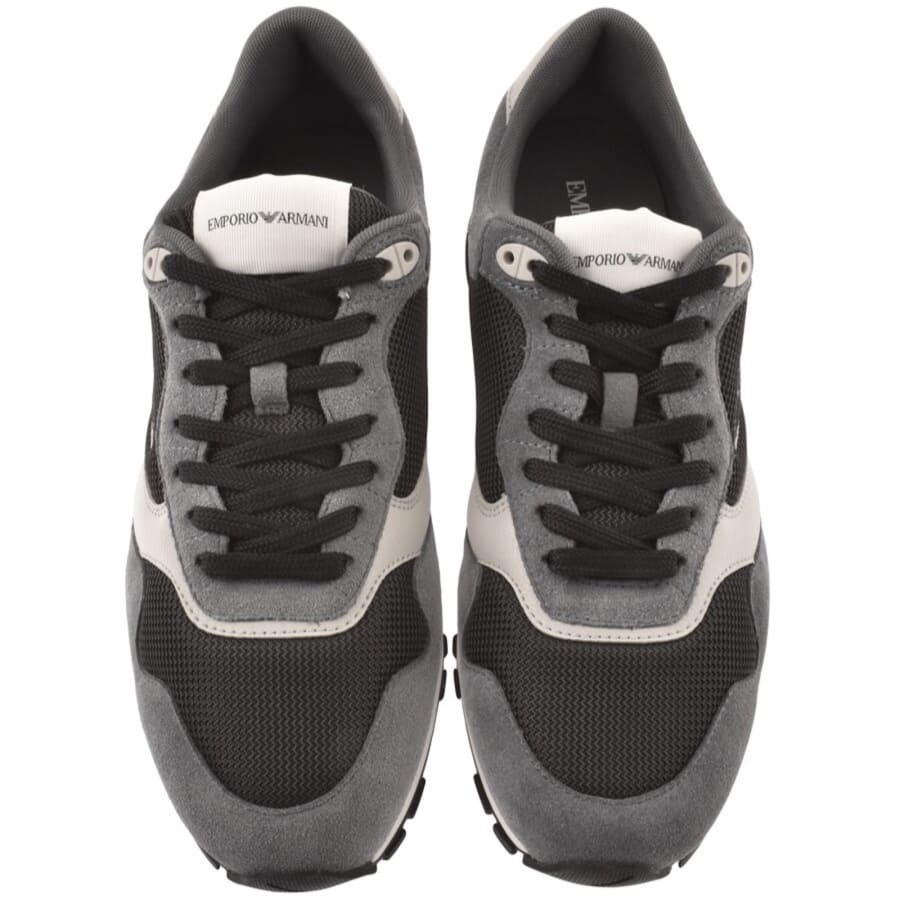 Image number 3 for Emporio Armani Logo Trainers Grey