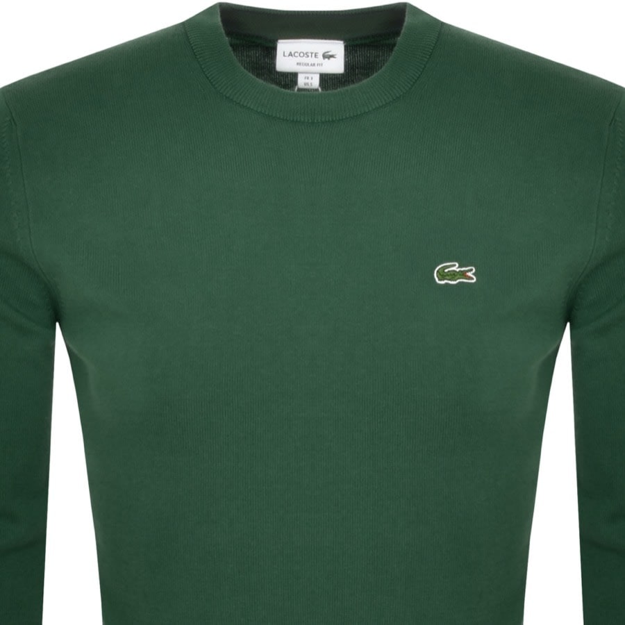 Image number 2 for Lacoste Crew Neck Knit Jumper Green