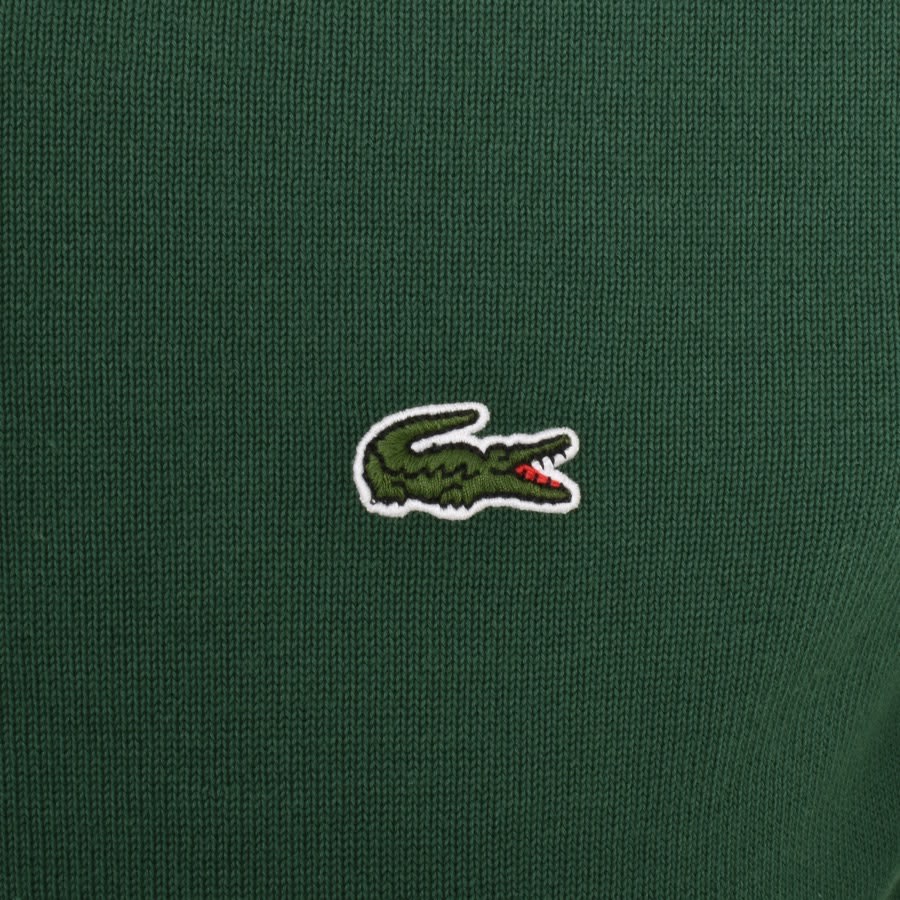 Image number 3 for Lacoste Crew Neck Knit Jumper Green