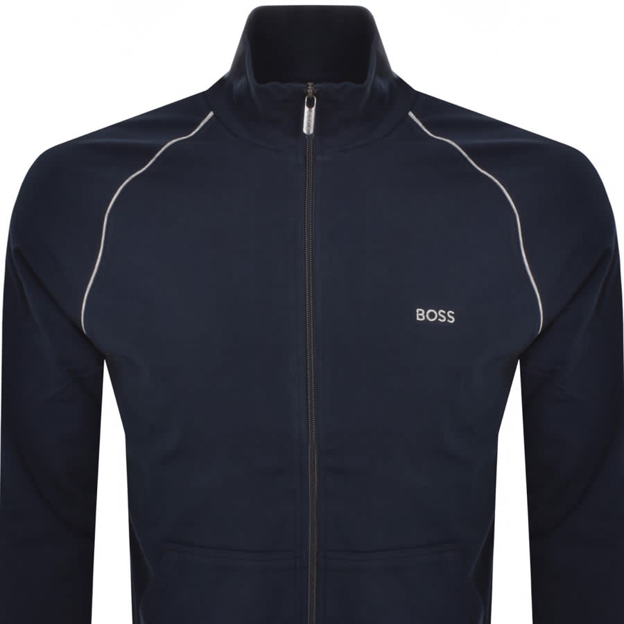 Image number 2 for BOSS Full Zip Sweatshirt Navy