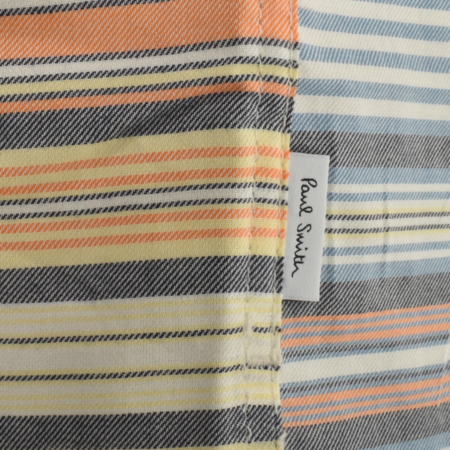 Image number 3 for Paul Smith Short Sleeve Striped Shirt Blue