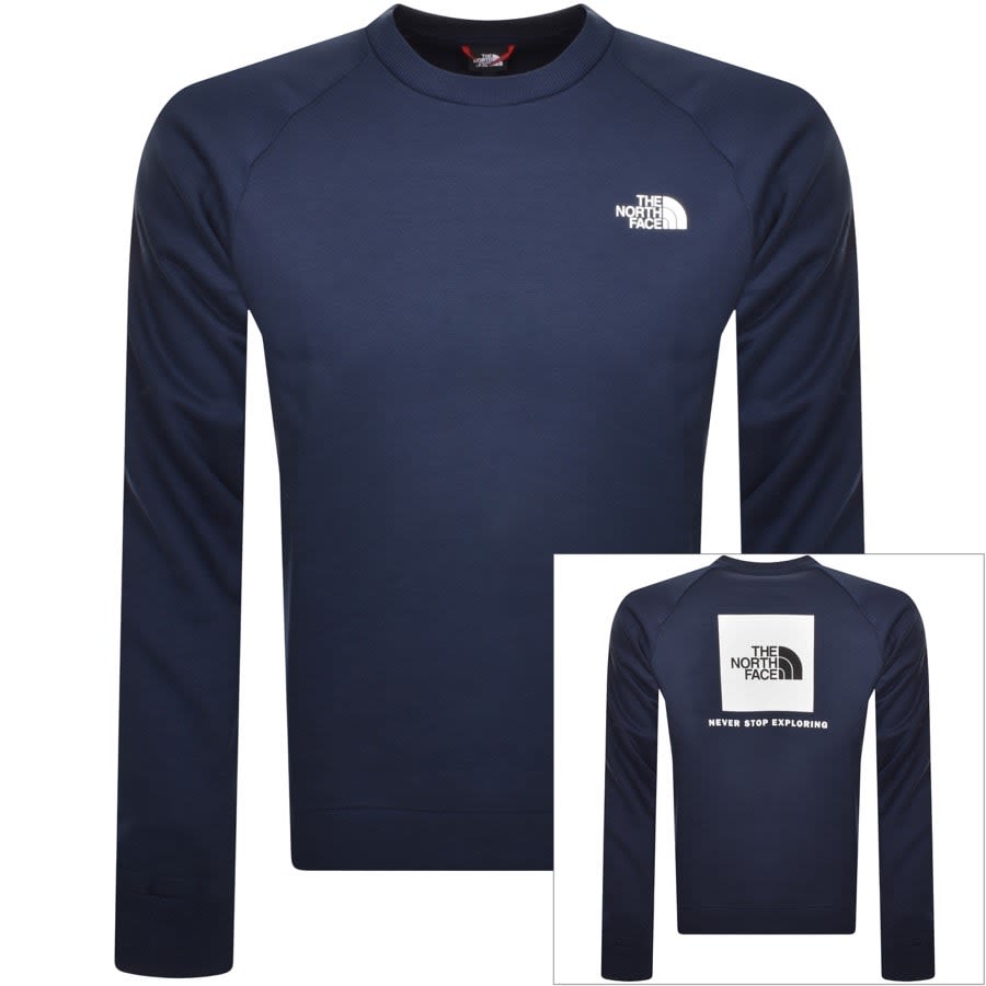 Image number 1 for The North Face Crew Neck Sweatshirt Navy