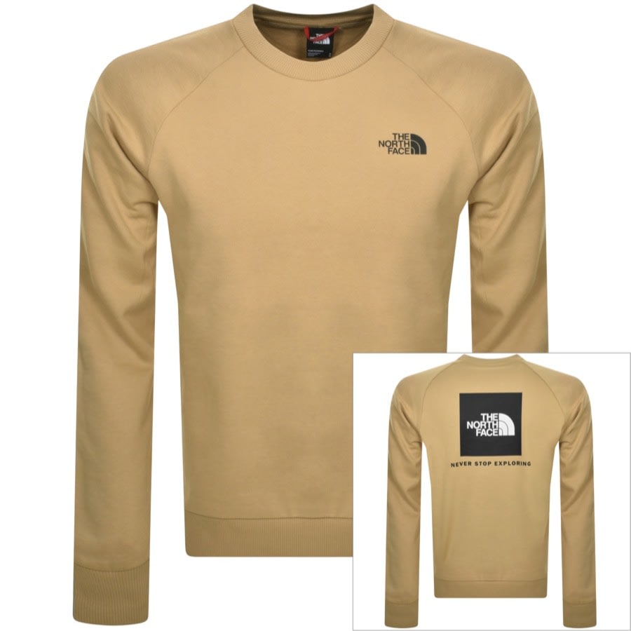 Image number 1 for The North Face Crew Neck Sweatshirt Khaki