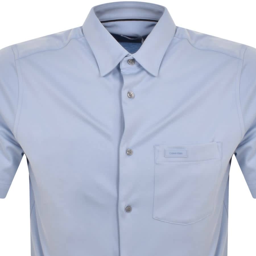 Image number 2 for Calvin Klein Smooth Cotton Shirt Blue