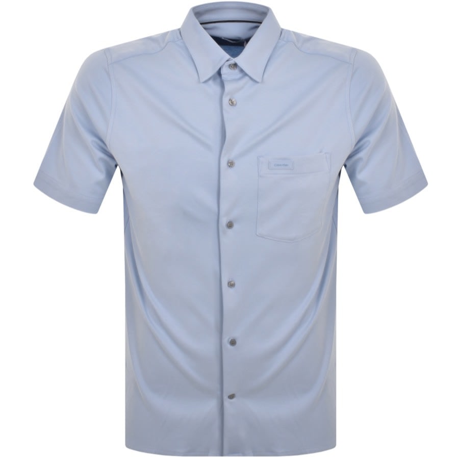 Image number 1 for Calvin Klein Smooth Cotton Shirt Blue