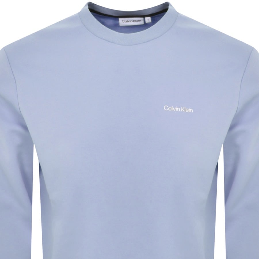 Image number 2 for Calvin Klein Logo Crew Neck Sweatshirt Blue