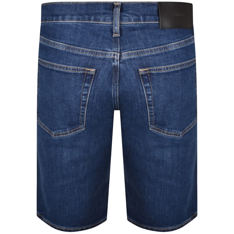 Image number 2 for Calvin Klein Slim Mid Wash Denim Shorts Blue