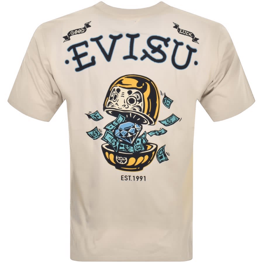 Image number 3 for Evisu Diamond Logo T Shirt Cream