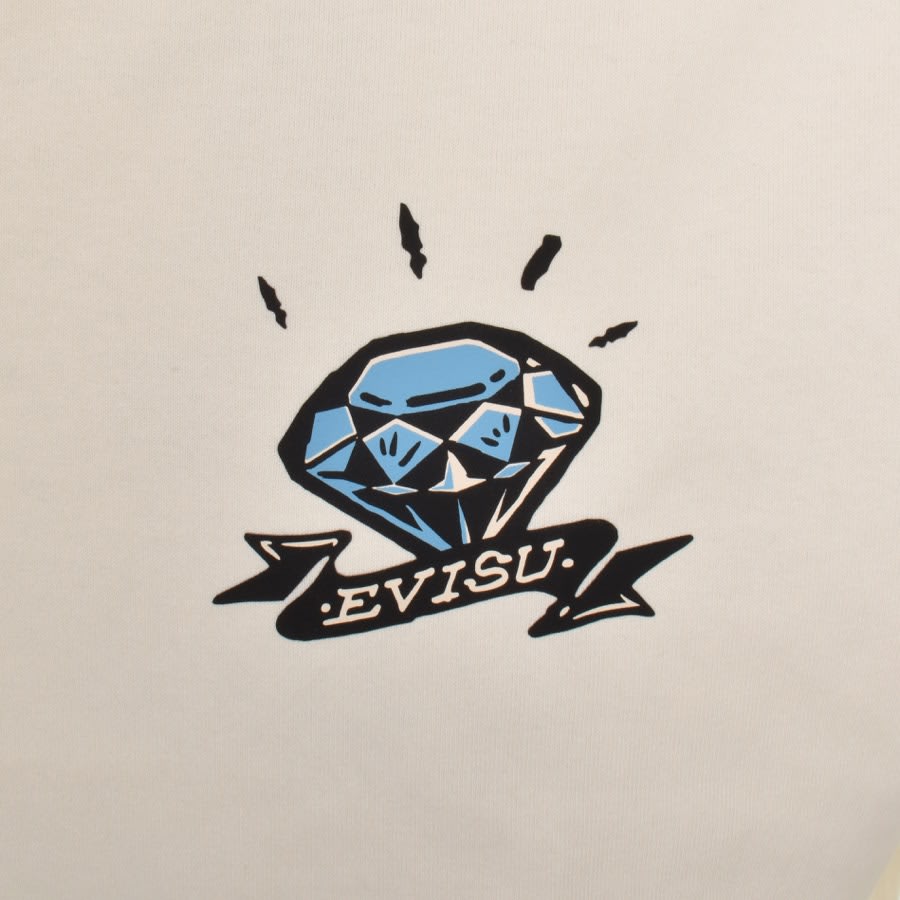Image number 4 for Evisu Diamond Logo T Shirt Cream