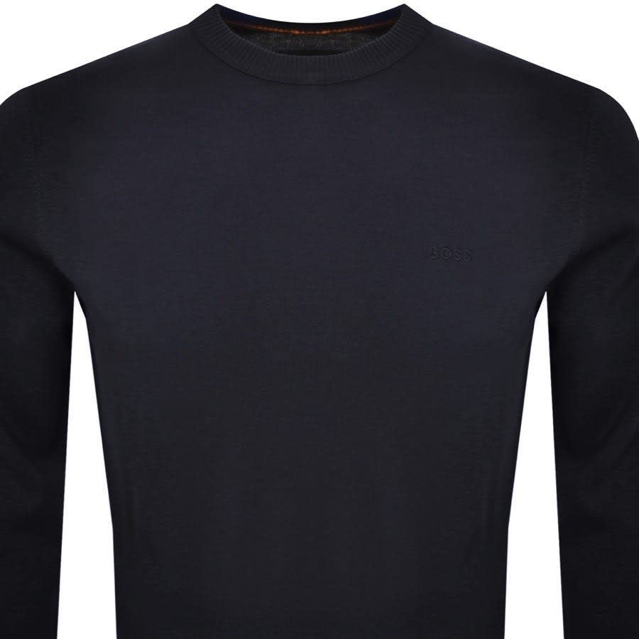Image number 2 for BOSS Asac Knit Jumper Navy