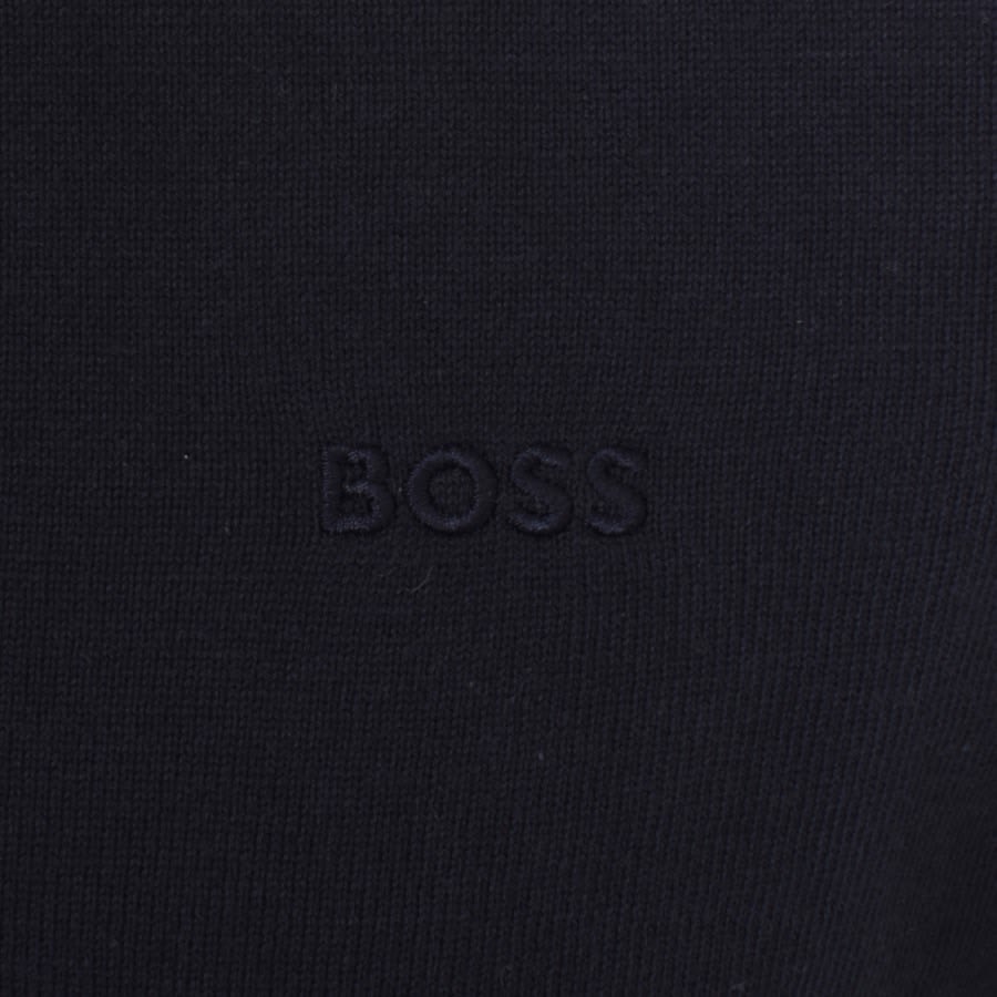 Image number 3 for BOSS Asac Knit Jumper Navy