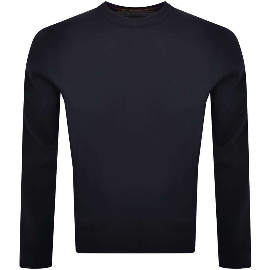 Image number 1 for BOSS Asac Knit Jumper Navy