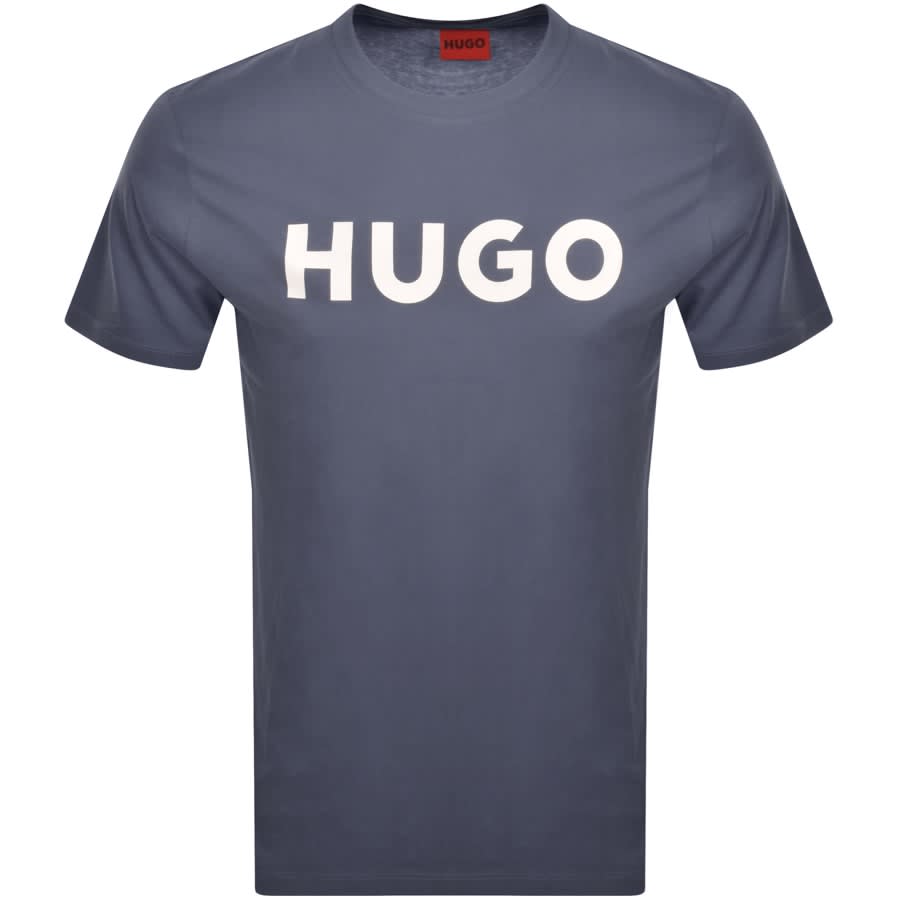 Image number 1 for HUGO Dulivio Crew Neck T Shirt Blue