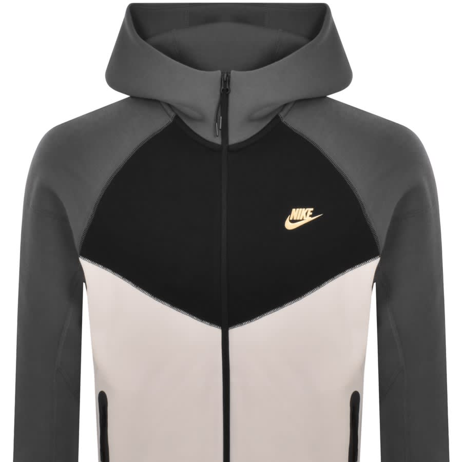 Image number 2 for Nike Sportswear Tech Full Zip Hoodie Grey