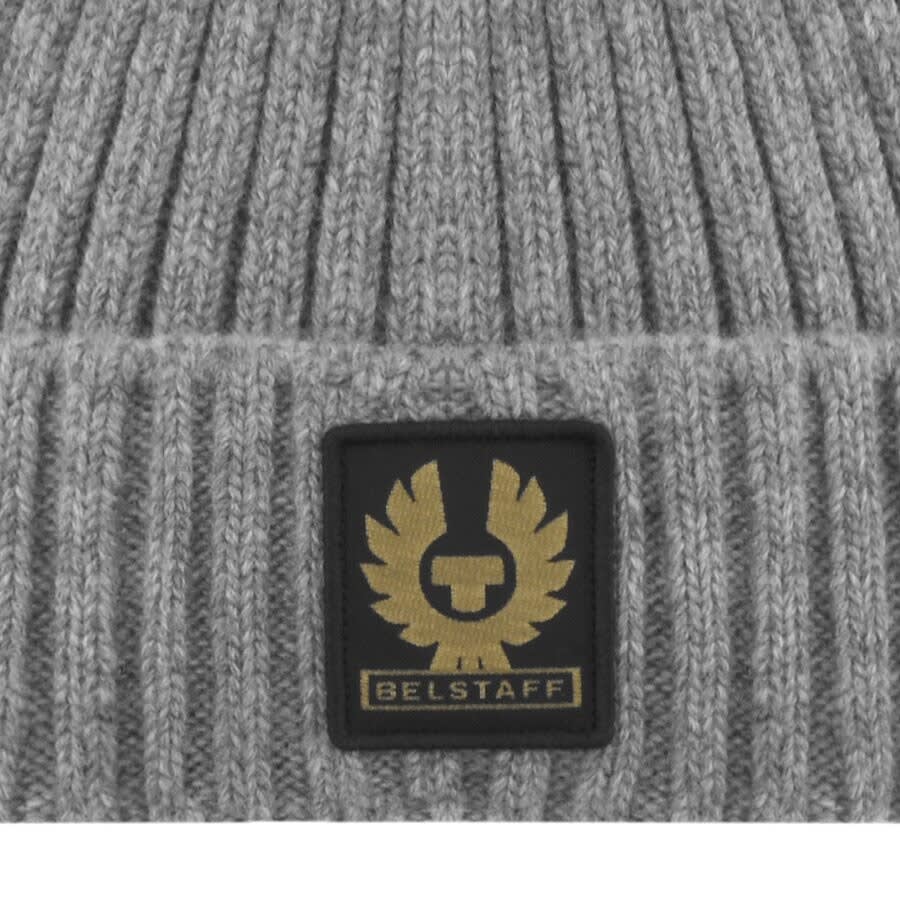 Image number 3 for Belstaff Logo Watch Beanie Grey
