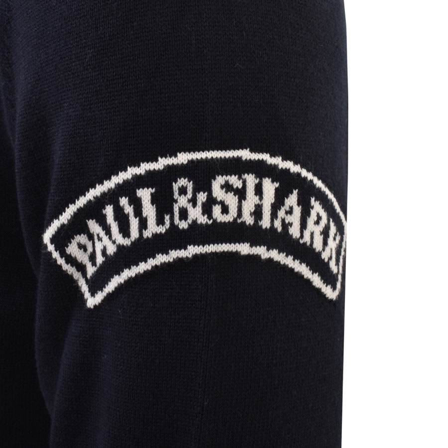 Image number 3 for Paul And Shark Roundneck Knit Jumper Navy