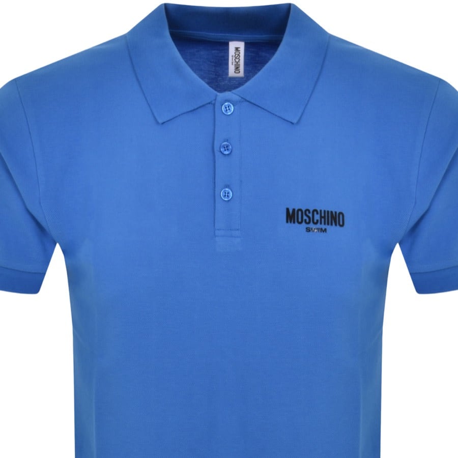 Image number 2 for Moschino Short Sleeved Polo T Shirt Blue