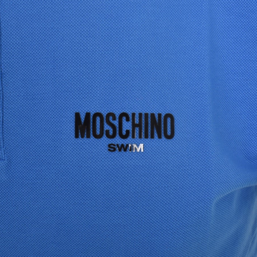 Image number 3 for Moschino Short Sleeved Polo T Shirt Blue