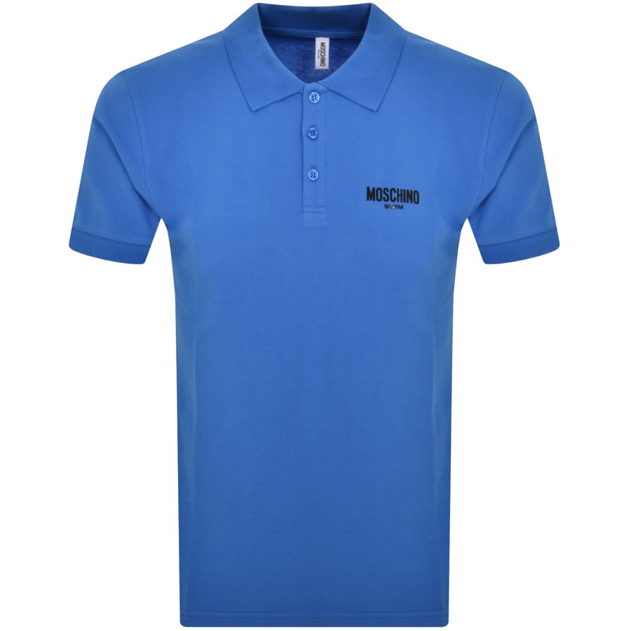 Image number 1 for Moschino Short Sleeved Polo T Shirt Blue