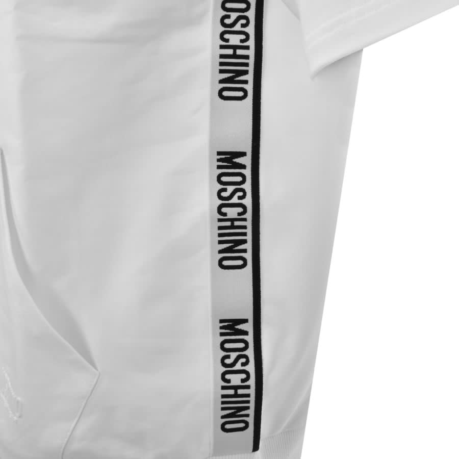 Image number 3 for Moschino Logo Tape Hoodie White