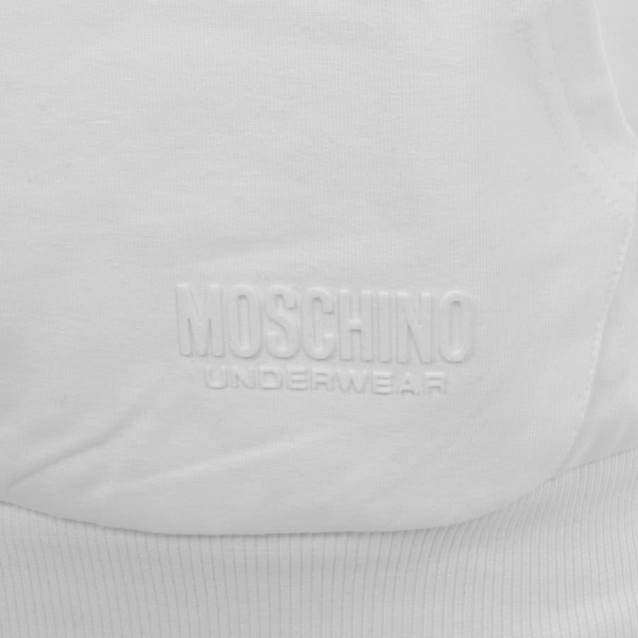 Image number 4 for Moschino Logo Tape Hoodie White