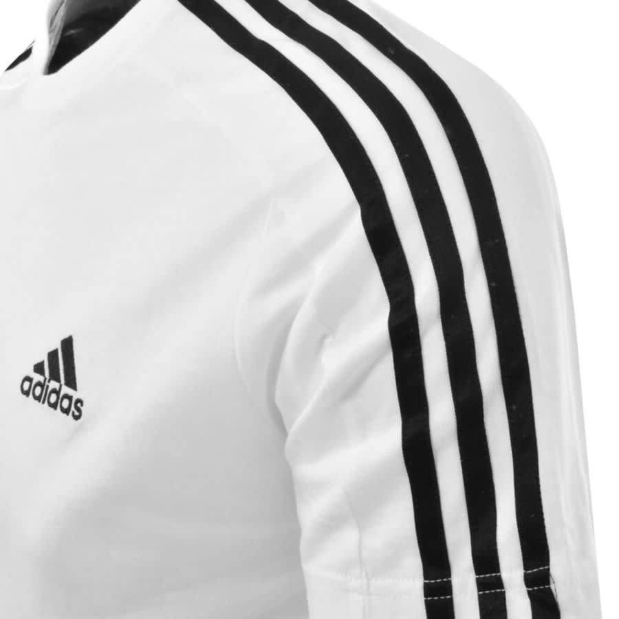 Image number 3 for adidas Essentials 3 Stripe T Shirt White