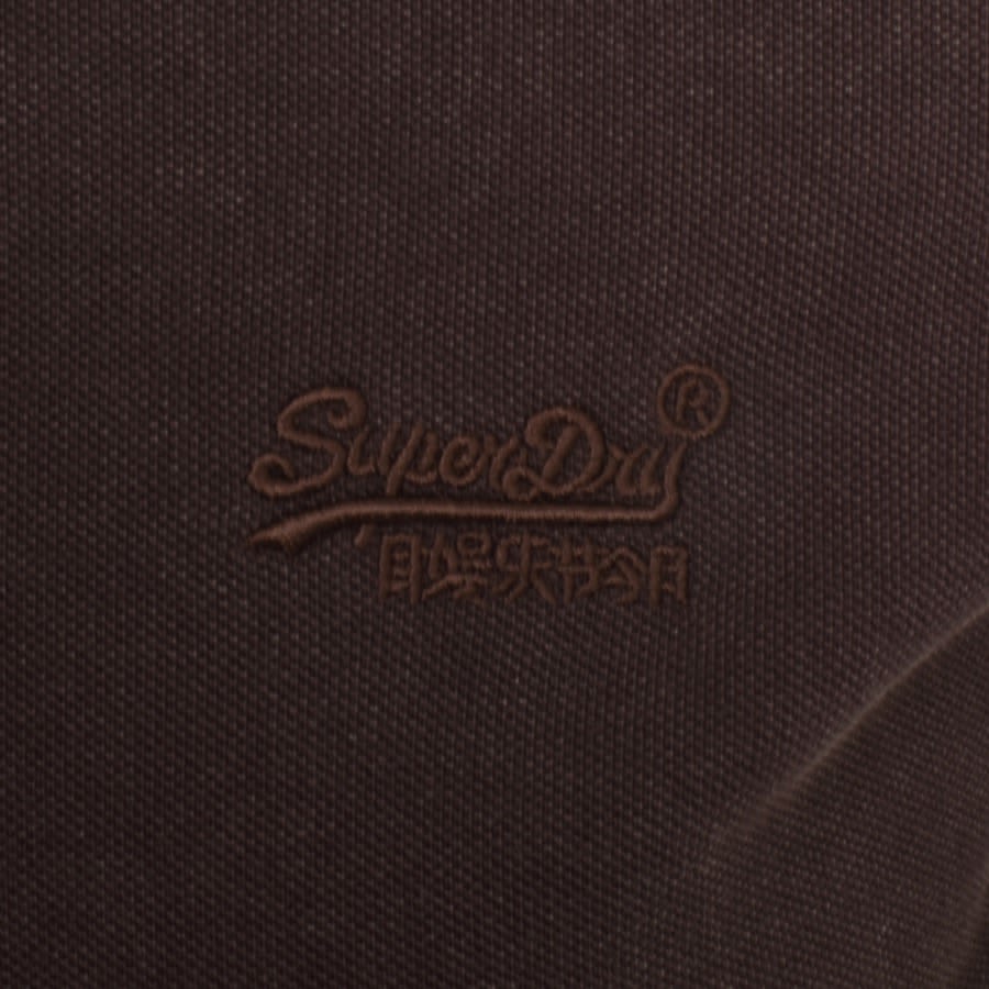 Image number 3 for Superdry Short Sleeved Polo T Shirt Brown