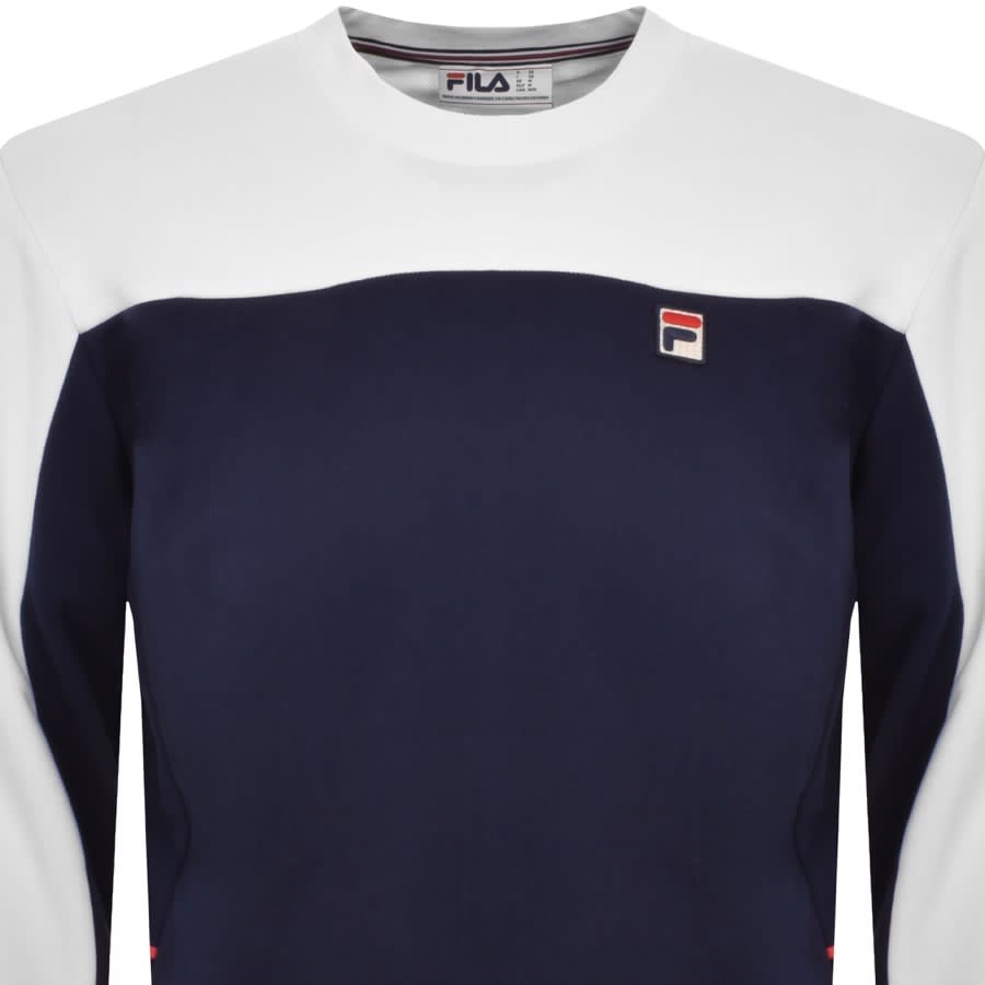 Image number 2 for Fila Vintage Colour Block Sweatshirt Navy