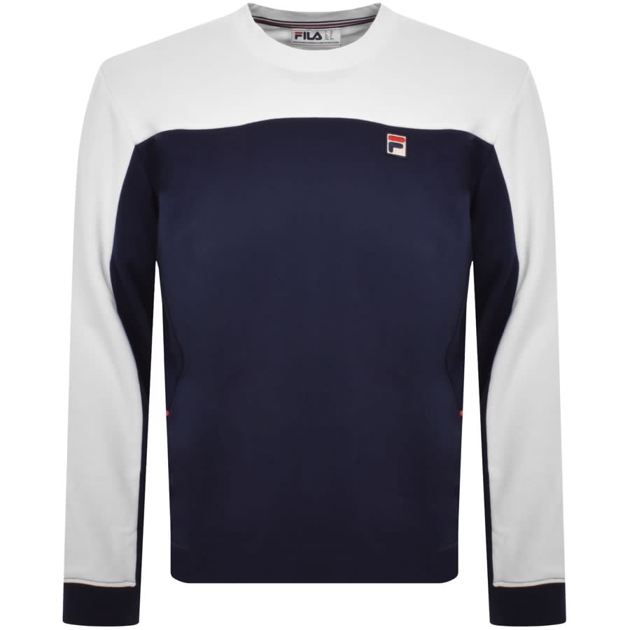 Image number 1 for Fila Vintage Colour Block Sweatshirt Navy