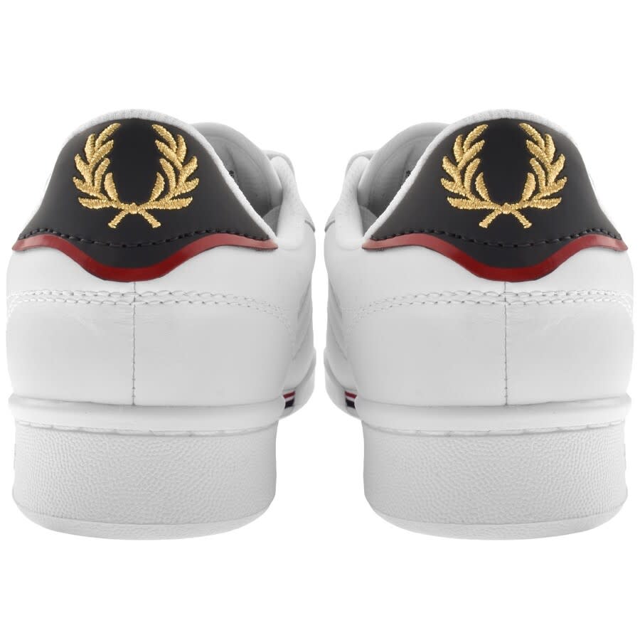 Image number 2 for Fred Perry B722 Leather Trainers White