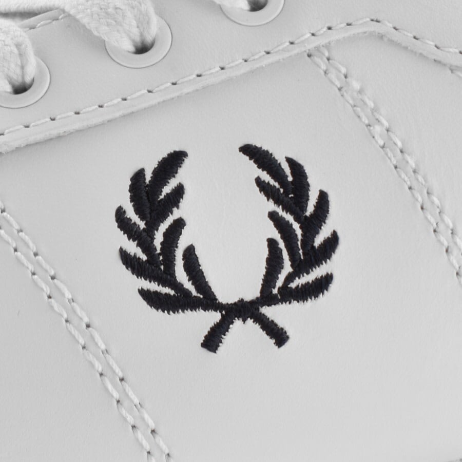 Image number 4 for Fred Perry B722 Leather Trainers White