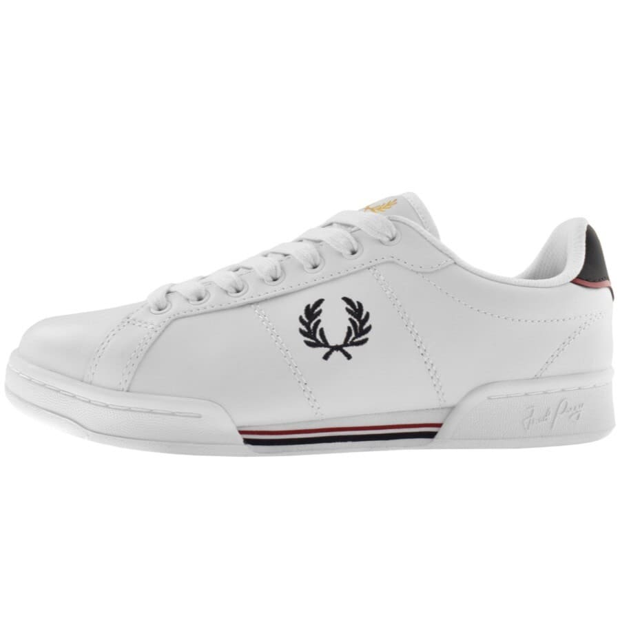 Image number 1 for Fred Perry B722 Leather Trainers White