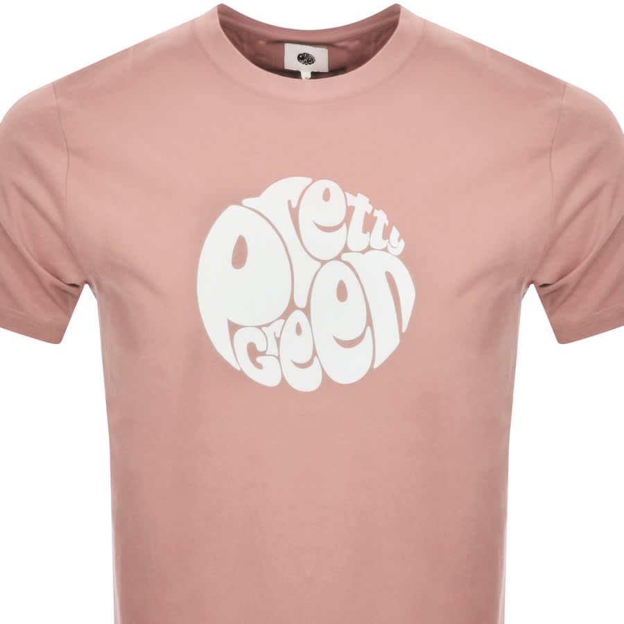 Image number 2 for Pretty Green Gillespie Logo T Shirt Pink