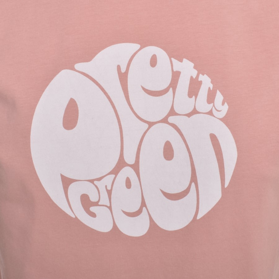 Image number 3 for Pretty Green Gillespie Logo T Shirt Pink