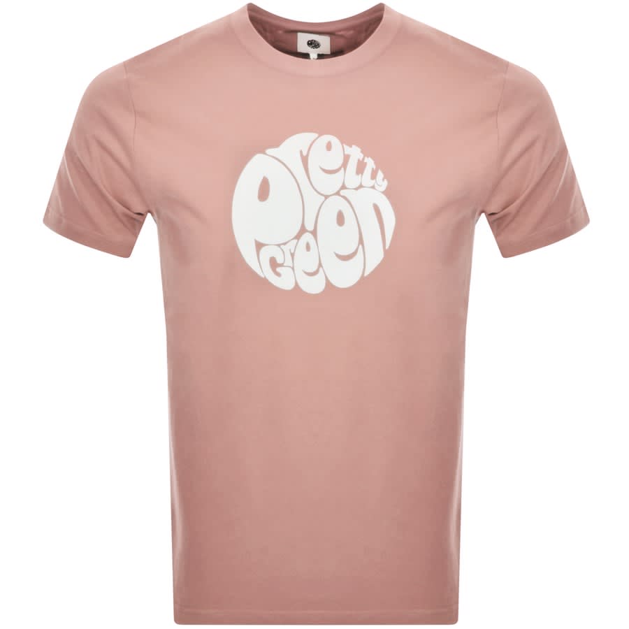 Image number 1 for Pretty Green Gillespie Logo T Shirt Pink
