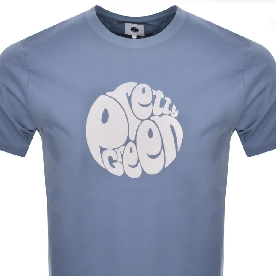 Image number 2 for Pretty Green Gillespie Logo T Shirt Blue