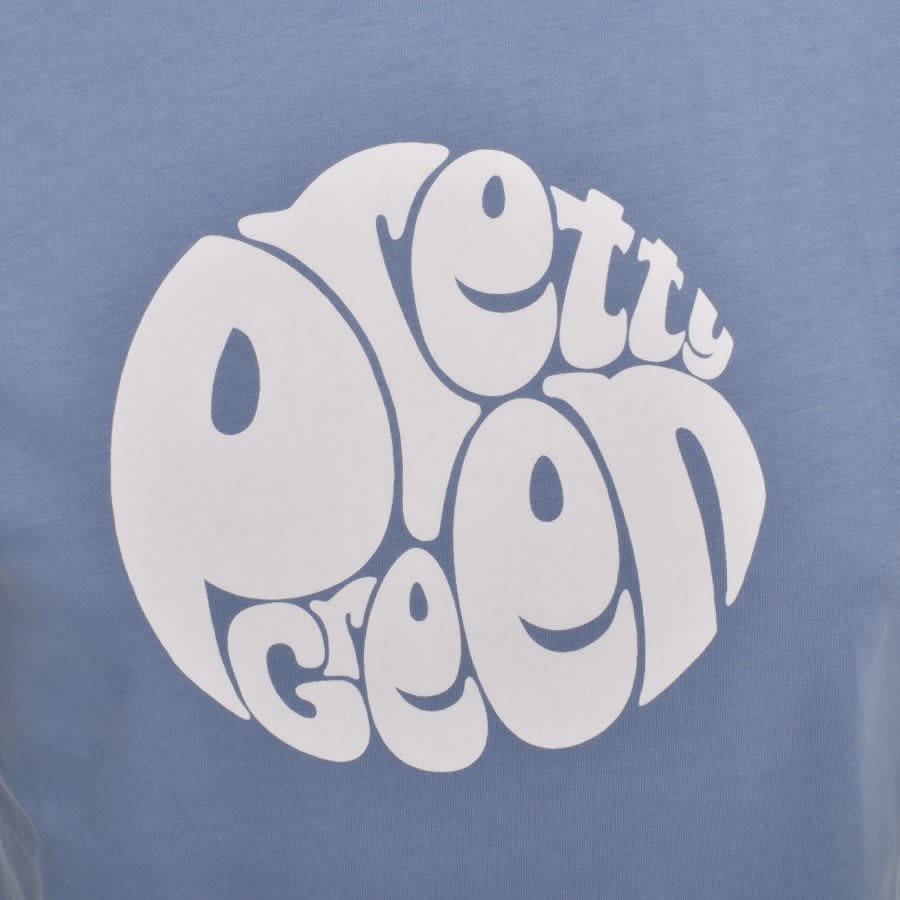 Image number 3 for Pretty Green Gillespie Logo T Shirt Blue