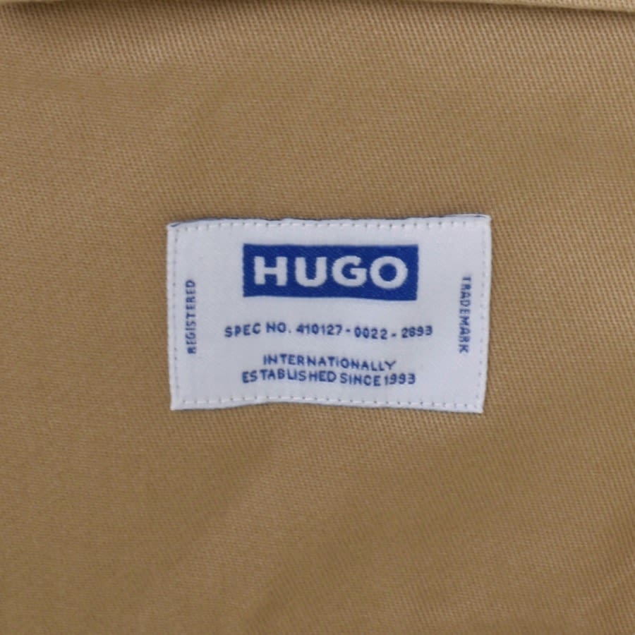 Image number 4 for HUGO Blue Short Sleeve Ekyno Shirt Beige