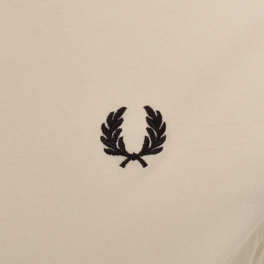 Image number 3 for Fred Perry Crew Neck T Shirt Beige
