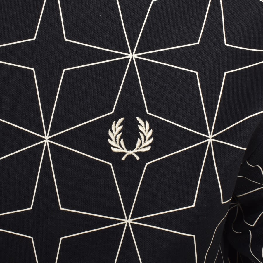 Image number 3 for Fred Perry Geometric Track Top Black