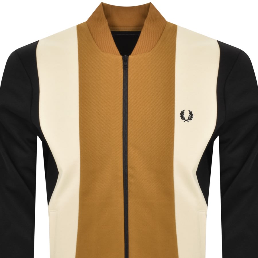 Image number 2 for Fred Perry Colour Block Track Top Black