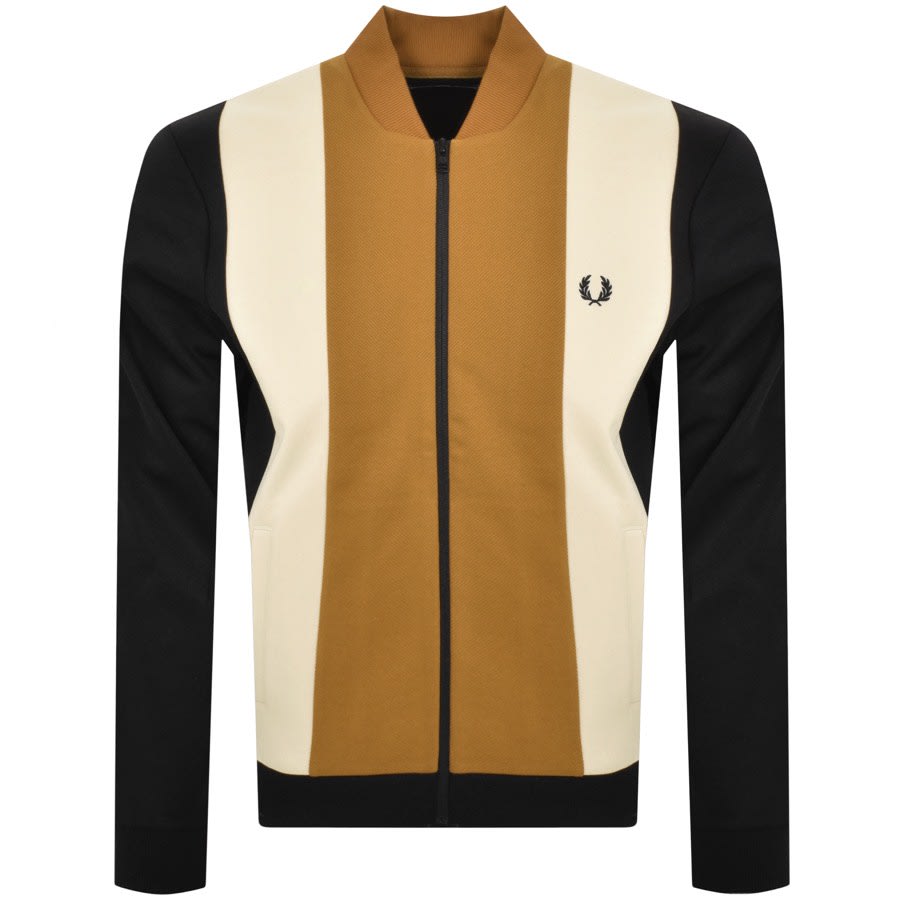 Image number 1 for Fred Perry Colour Block Track Top Black
