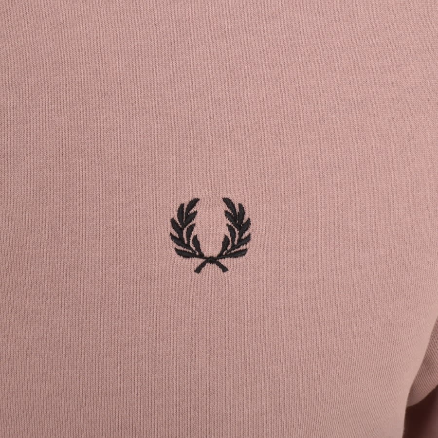 Image number 3 for Fred Perry Crew Neck Sweatshirt Dark Pink