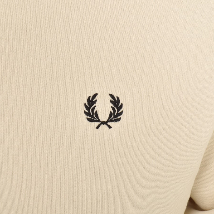 Image number 3 for Fred Perry Tipped Logo Hoodie Oatmeal