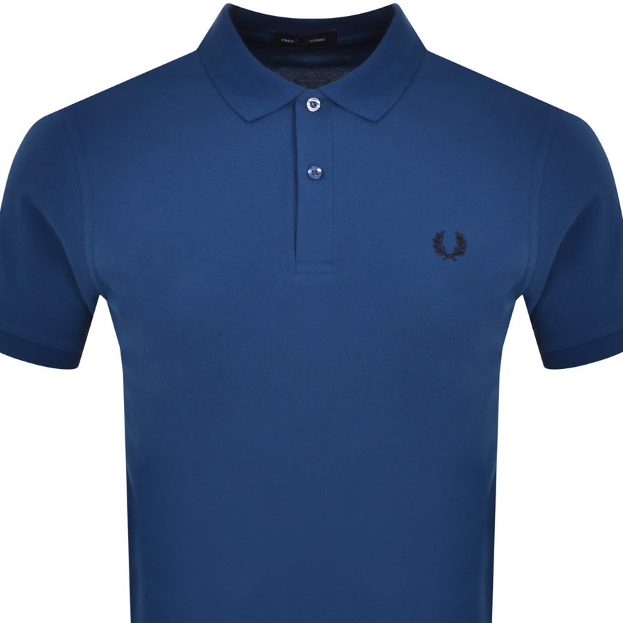 Image number 2 for Fred Perry Plain Polo T Shirt Blue