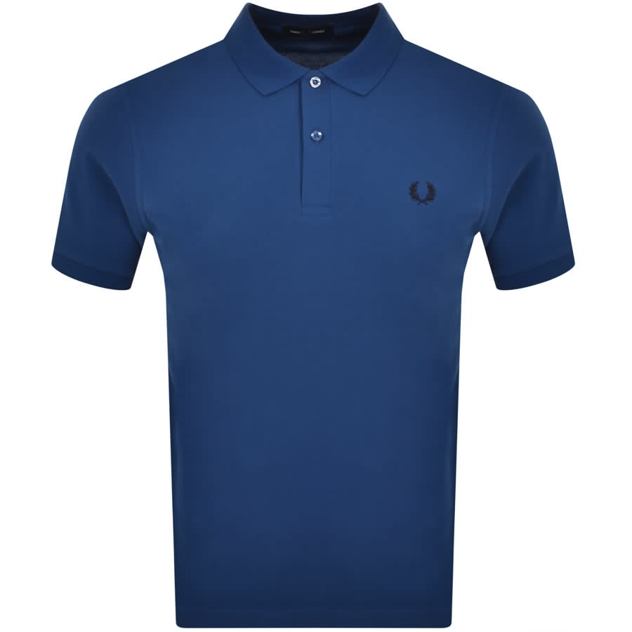 Image number 1 for Fred Perry Plain Polo T Shirt Blue